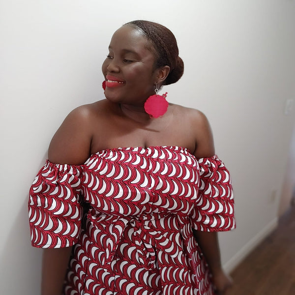 Wax Print Midi Wrap Skirt Set