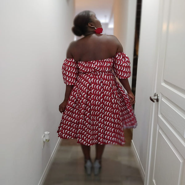 Wax Print Midi Wrap Skirt Set