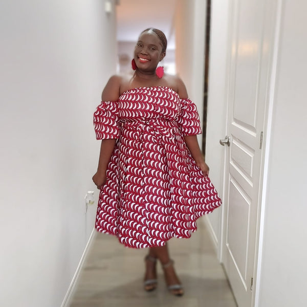 Wax Print Midi Wrap Skirt Set