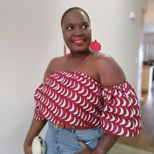 Wax Print Midi Wrap Skirt Set