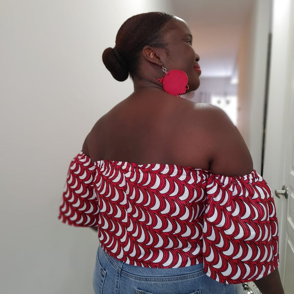 Wax Print Midi Wrap Skirt Set