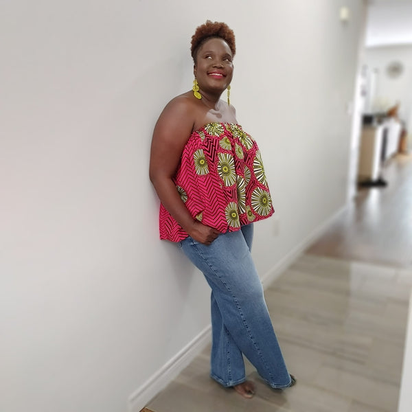 Strapless Top - African Print