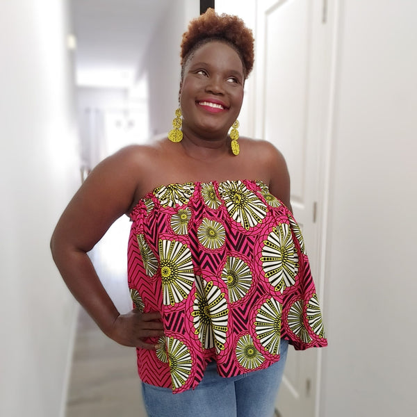 Strapless Top - African Print