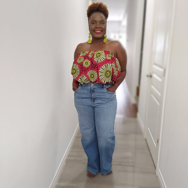 Strapless Top - African Print