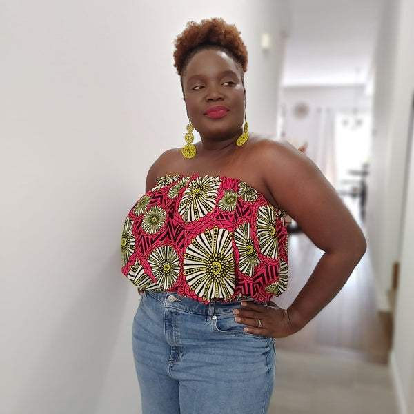 Strapless Top - African Print