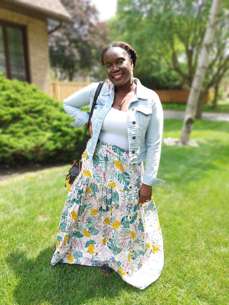 Tropical Print Two-Piece Maxi Look