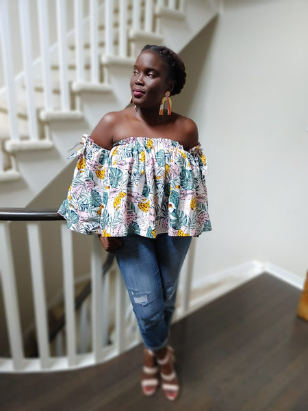 Tropical Print Two-Piece Maxi Look