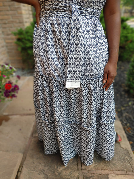 Embroidered Eyelet Maxi Dress