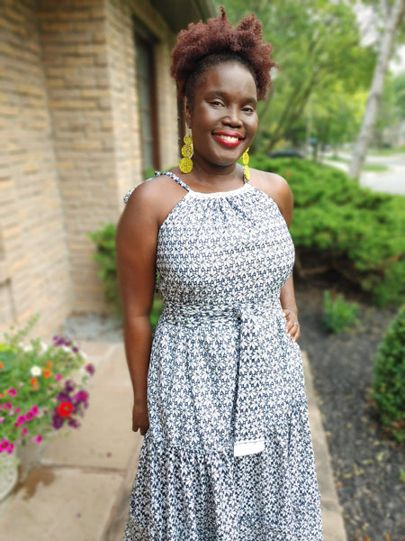 Embroidered Eyelet Maxi Dress