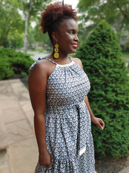 Embroidered Eyelet Maxi Dress