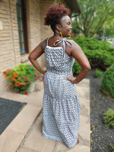 Embroidered Eyelet Maxi Dress