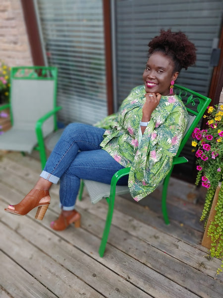 Button Down Drama Sleeve Top