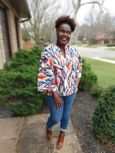 Cotton Printed Tunic Blouse