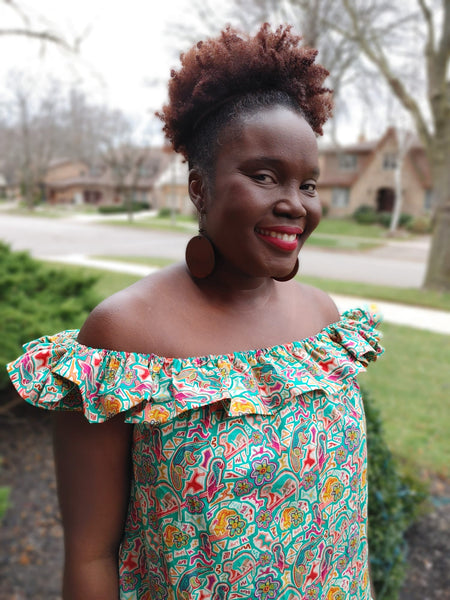 Abstract Print Shift Sun Dress