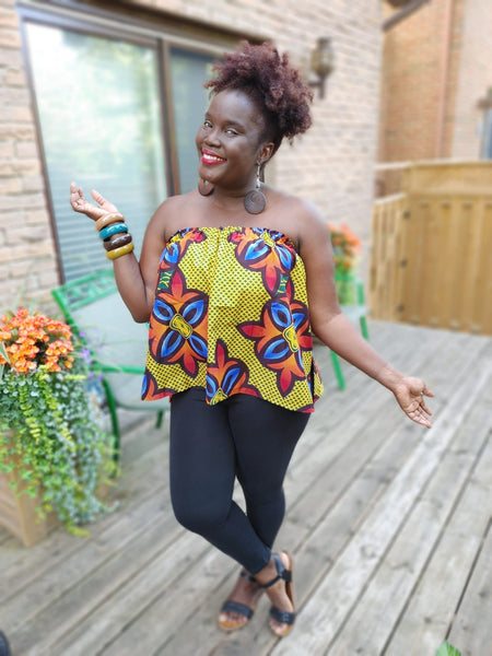 Strapless Top - African Print