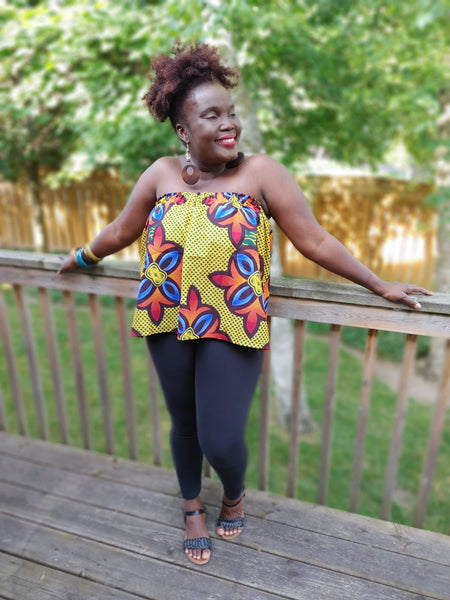 Strapless Top - African Print