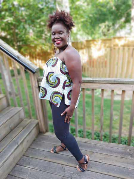 Strapless Top - African Print Cotton