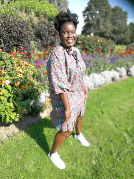 Cotton Dreamcatcher Print Shift Dress