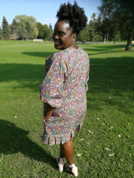 Cotton Dreamcatcher Print Shift Dress