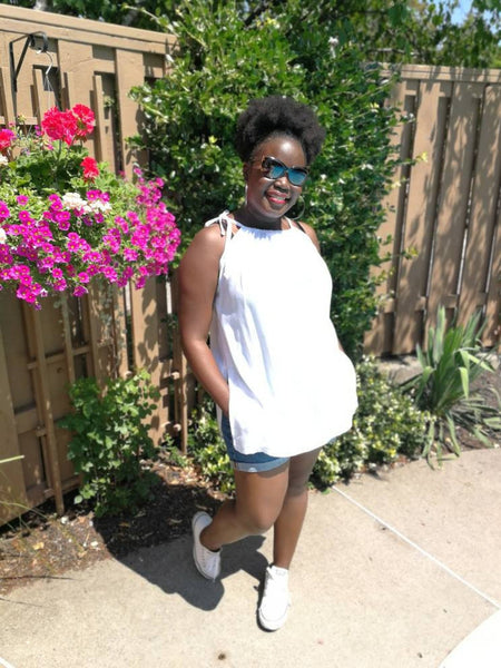 Amshina Maxi Top - White