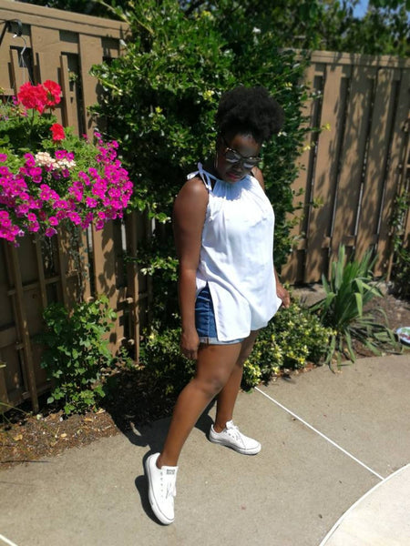 Amshina Maxi Top - White