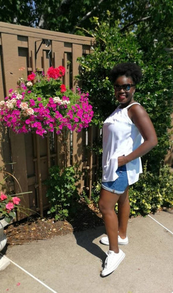 Amshina Maxi Top - White