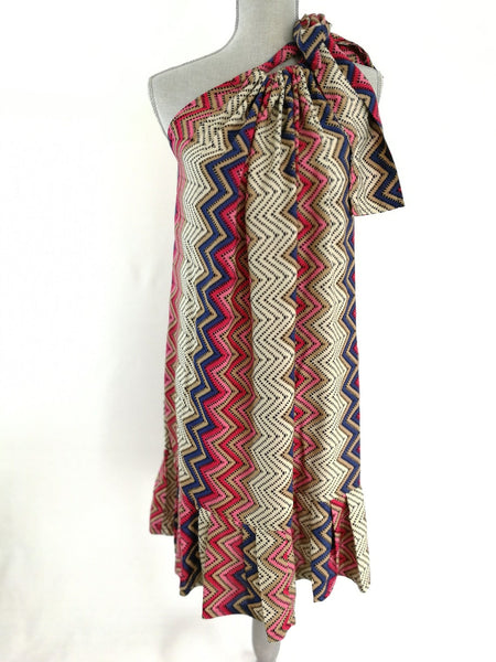 Abstract Print Shift Sun Dress