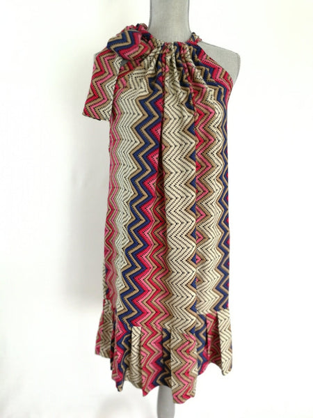 Abstract Print Shift Sun Dress