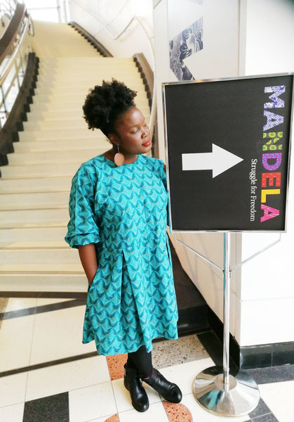 Drop Waist Cotton Shift Dress