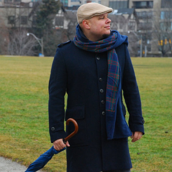 Unisex Plaid & Fleece Blanket Scarf