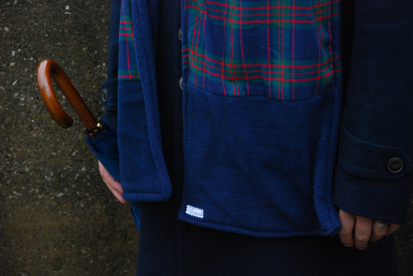 Unisex Plaid & Fleece Blanket Scarf