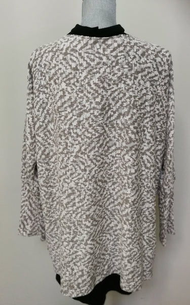 LOL Cardigan - Beige and Grey