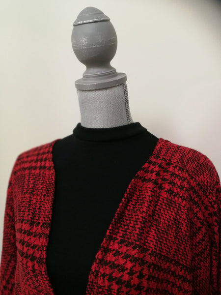 LOL Cardigan - Black and Red