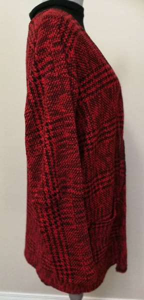 LOL Cardigan - Black and Red