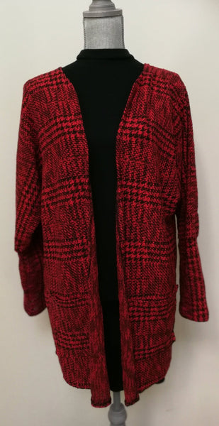 LOL Cardigan - Black and Red