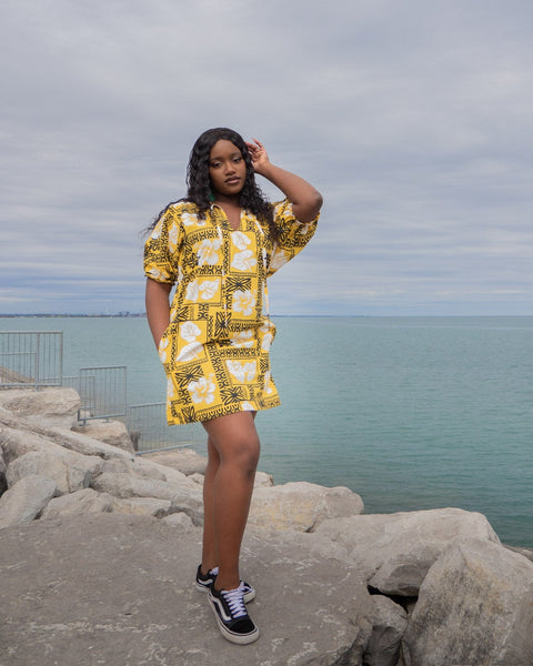 Hawaiian Floral Shift Dress