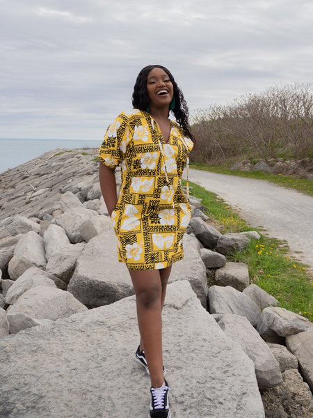 Hawaiian Floral Shift Dress
