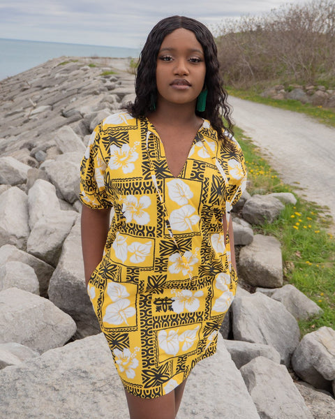 Hawaiian Floral Shift Dress