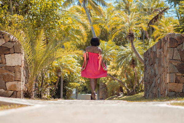 The Marcia Dress - Coral & Orange
