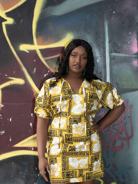 Hawaiian Floral Shift Dress