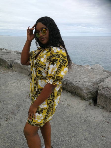 Hawaiian Floral Shift Dress