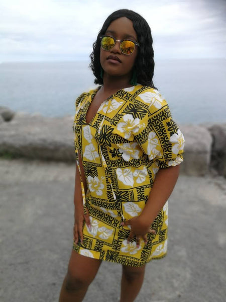 Hawaiian Floral Shift Dress