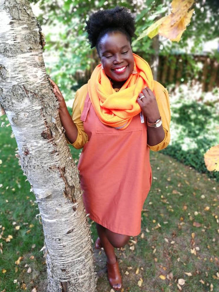 Orange Sweater Infinity Scarf