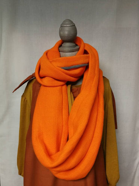 Orange Sweater Infinity Scarf
