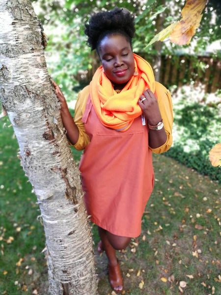 Orange Sweater Infinity Scarf