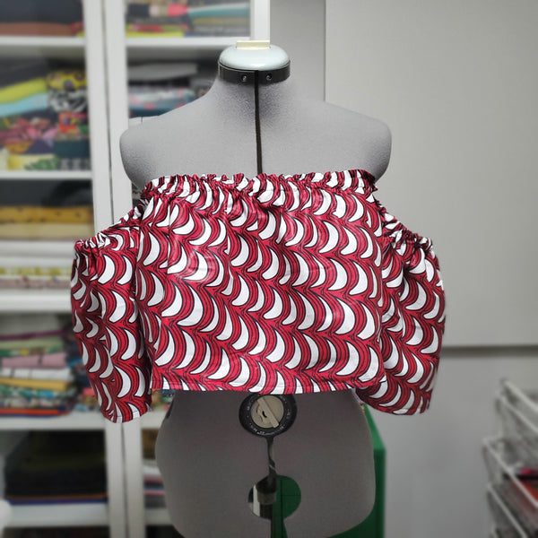 Wax Print Midi Wrap Skirt Set