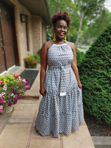 Embroidered Eyelet Maxi Dress