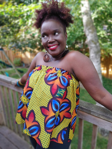 Strapless Top - African Print