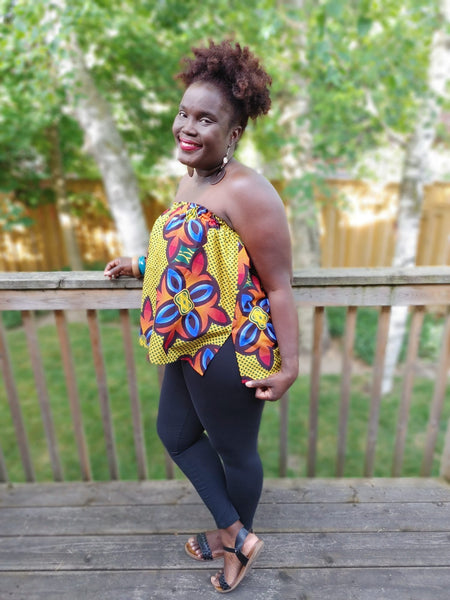 Strapless Top - African Print