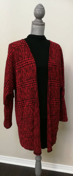 LOL Cardigan - Black and Red